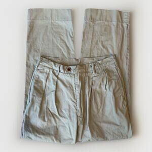 Non Stock Pleated Pants 29 Khaki Military Minimalist New York Made in USA